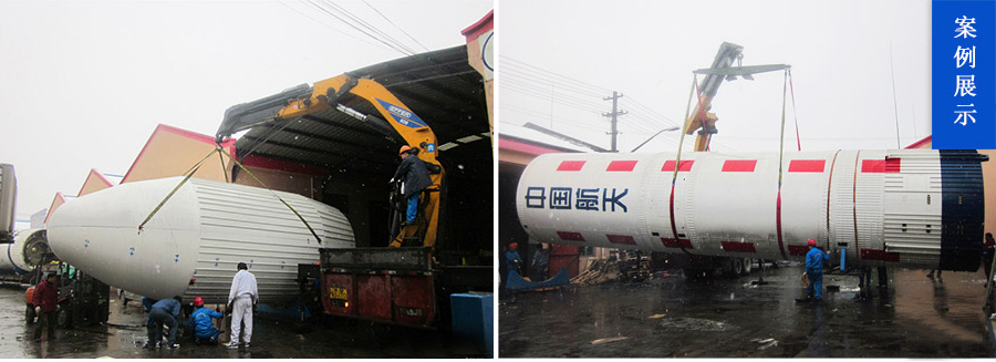 上海航天博物館中轉(zhuǎn)庫吊裝火箭